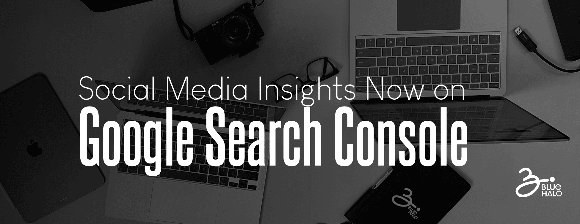 Social Media insights now are on google search console for analytics for social media marketing header banner for article